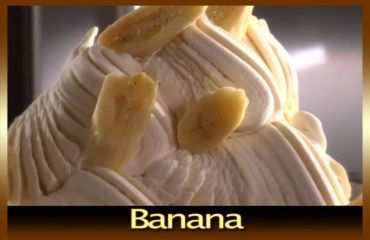 Sorbet with banana flavor