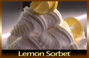 Sorbet with lemon flavor